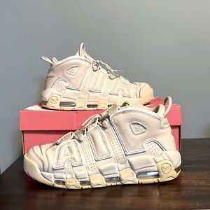 Nike More Uptempo ‘96 Mens US Size 10 Light Bone / White-Light Bone